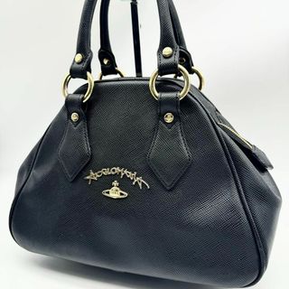 ヴィヴィアンウエストウッド(Vivienne Westwood)の【美品✨】ヴィヴィアンウエストウッド ヤスミン ハンドバッグ レザー ブラック(ハンドバッグ)