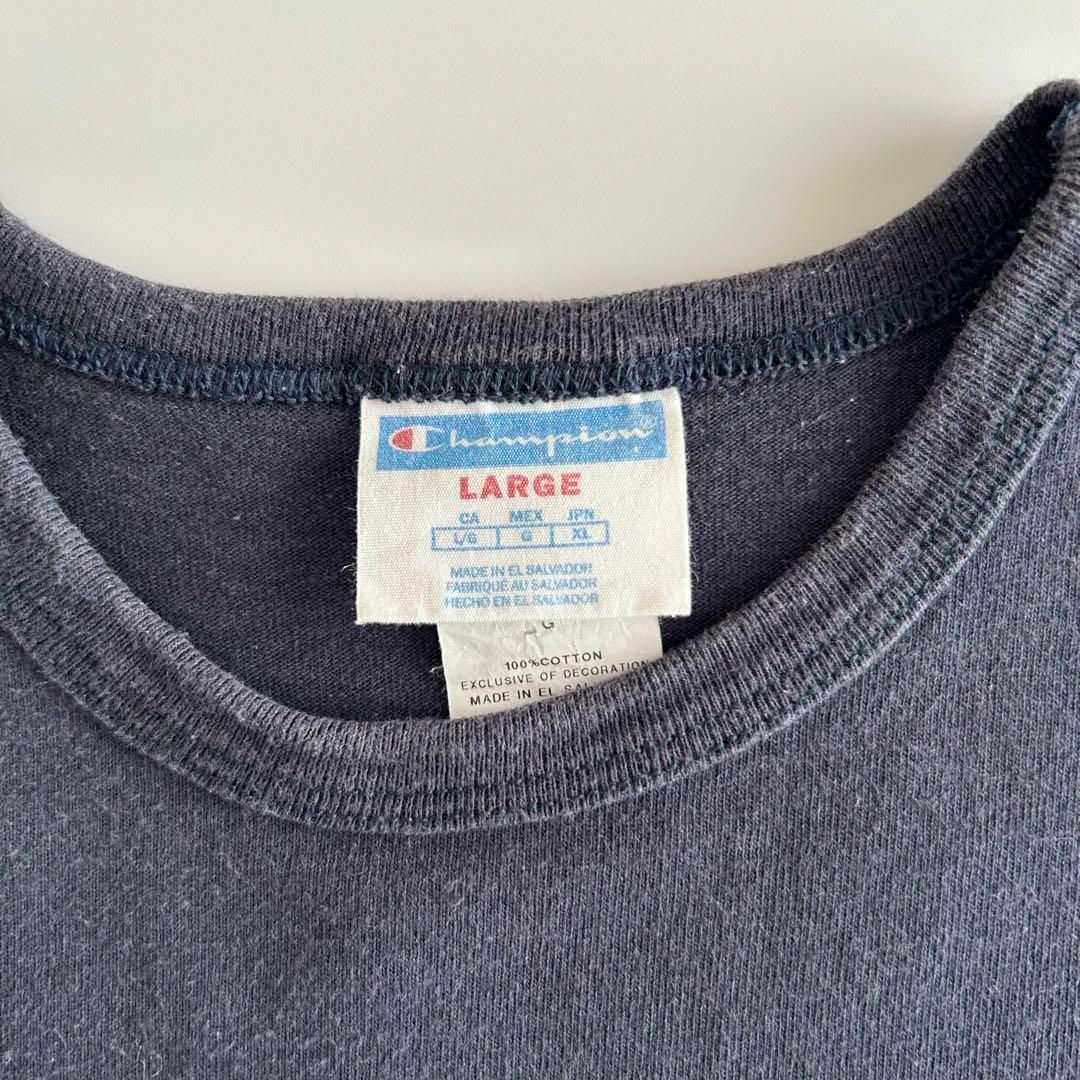 Champion(チャンピオン)のchampion チャンピオン スクリプト 刺繍ロゴ ネイビー L Tシャツ メンズのトップス(Tシャツ/カットソー(半袖/袖なし))の商品写真