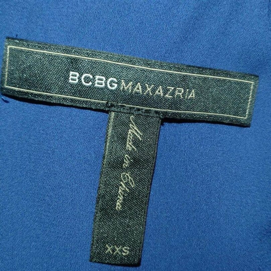 BCBGMAXAZRIA(ビーシービージーマックスアズリア)の★美品★ビーシービージーマックスアズリア ドレス　ワンピース　ネイビー レディースのワンピース(ひざ丈ワンピース)の商品写真