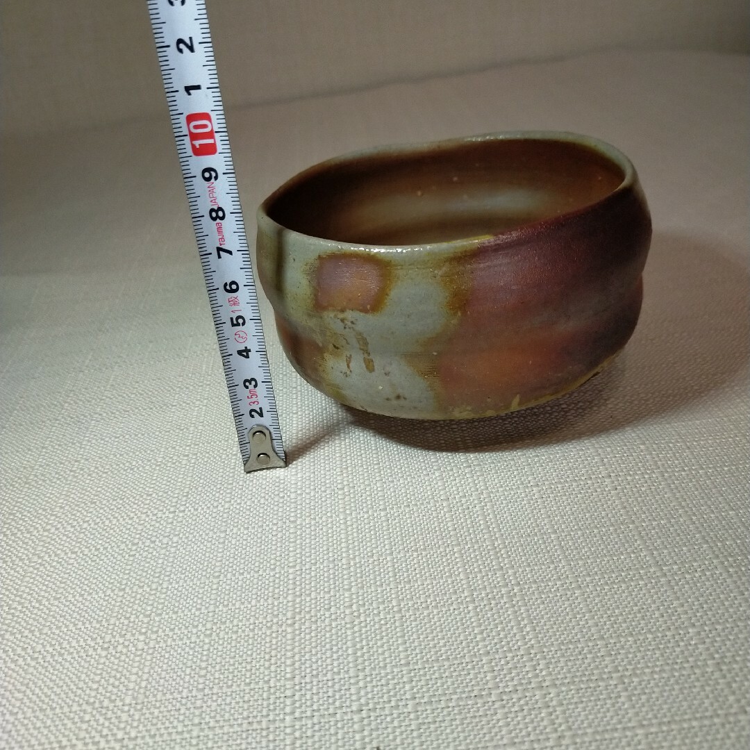 備前焼　抹茶椀　本山和泉作　茶道具　岡山伝統工芸品　陶芸 エンタメ/ホビーの美術品/アンティーク(陶芸)の商品写真