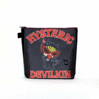 ヒステリックミニ(HYSTERIC MINI)の【２５㎝】◆ヒスミニ◆デビルキン×黒地◆DEVILKIN◆ファスナーポーチ(ポーチ)