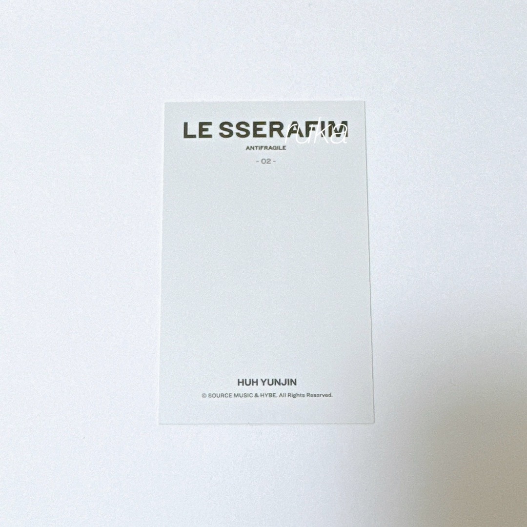 LE SSERAFIM(ルセラフィム)のlesserafim ユンジン トレカ インスタントフォトANTIFRAGILE エンタメ/ホビーのCD(K-POP/アジア)の商品写真