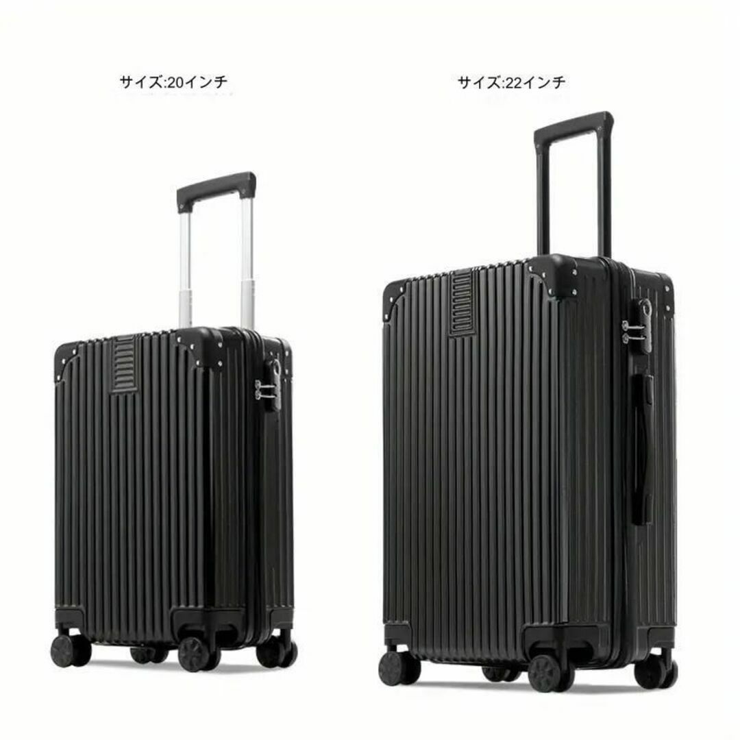 スーツケース キャリーバッグ 銀 シルバー トラベル トロリーダイヤル錠 旅行 レディースのバッグ(スーツケース/キャリーバッグ)の商品写真