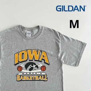 ギルタン(GILDAN)のGILDAN IOWA アイオワ 半袖Tシャツ 三段 カレッジロゴ グレー M(Tシャツ/カットソー(半袖/袖なし))