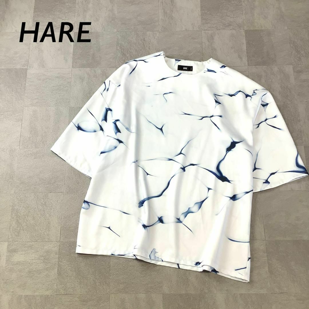 HARE(ハレ)の美品 HARE ショルダー ファスナー オーバーシルエット ブラウス ライト レディースのトップス(シャツ/ブラウス(半袖/袖なし))の商品写真