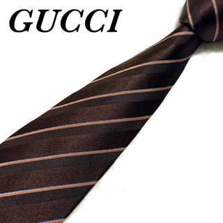 グッチ(Gucci)の【美品】 グッチ ネクタイ ストライプ シルク ハイブランド 高級(ネクタイ)