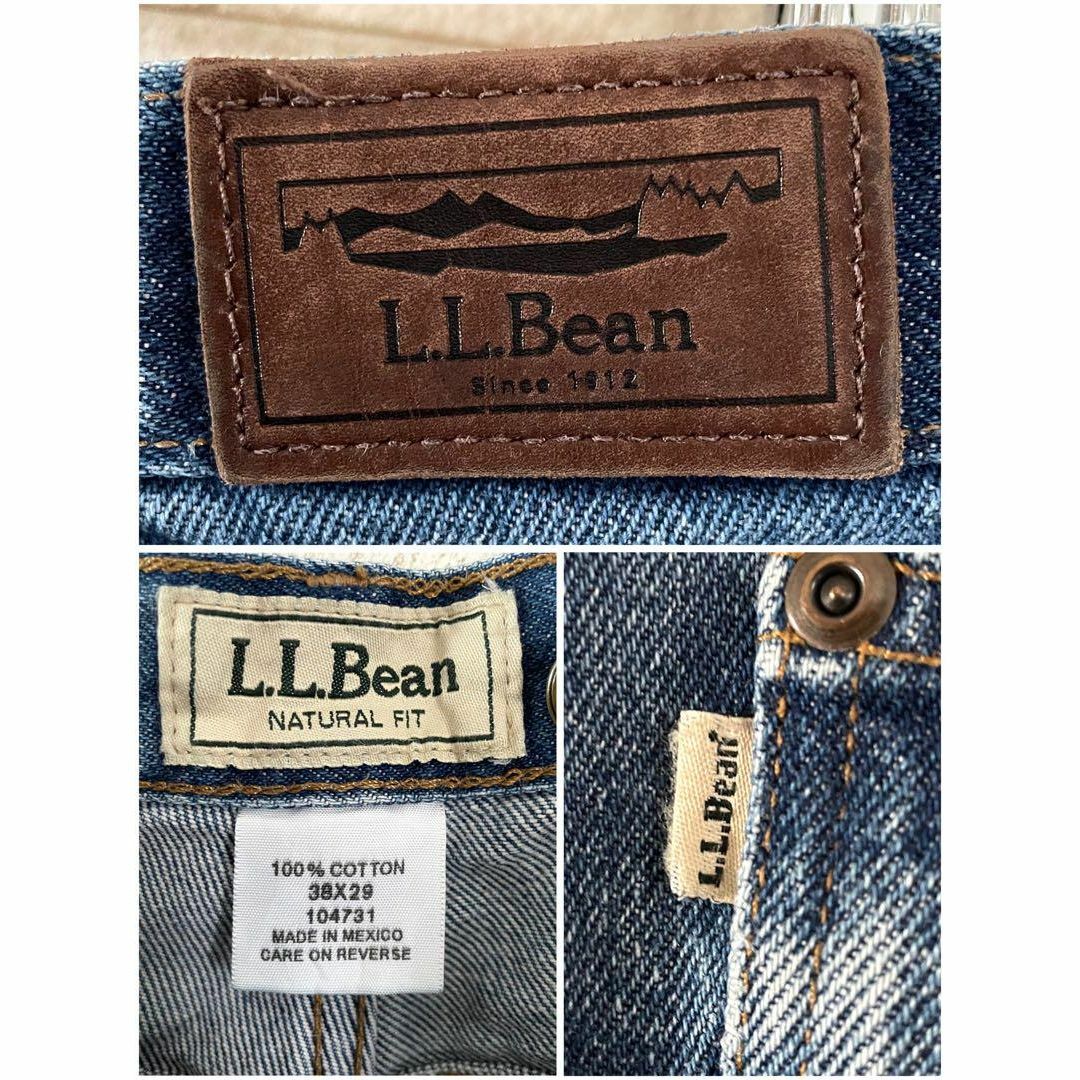 L.L.Bean(エルエルビーン)のエルエルビーン デニム メキシコ製 革タグ ブルー 38×29 メンズのパンツ(デニム/ジーンズ)の商品写真