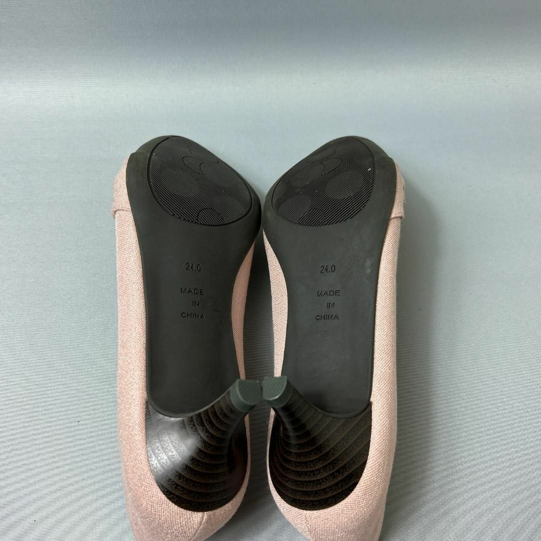 未使用品 melange リボンパンプス ピンク 24cm メランジェ シューズ レディースの靴/シューズ(ハイヒール/パンプス)の商品写真