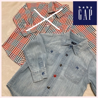 babyGAP - 美品　GAP オールドネイビー　タンガリー　110cm シャツ　セット　長袖