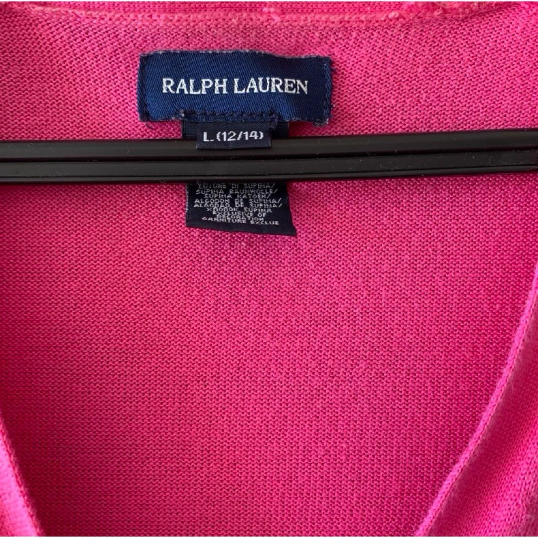 POLO RALPH LAUREN(ポロラルフローレン)のPolo Ralph Lauren  ラルフローレン　カーディガン　ピンク キッズ/ベビー/マタニティのキッズ服女の子用(90cm~)(カーディガン)の商品写真