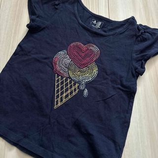 ベイビーギャップ　GAP ネイビー　アイスクリーム刺繍　Tシャツ