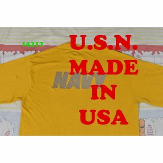 ミリタリー(MILITARY)のUSN 支給品 Tシャツ 14217 USA製 米軍 実物 80 00 90(Tシャツ/カットソー(半袖/袖なし))