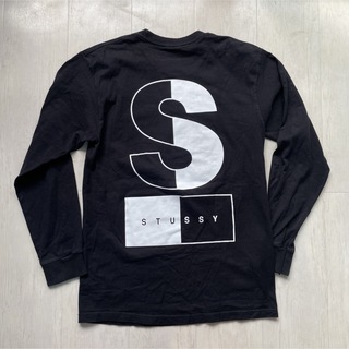 ステューシー(STUSSY)のstussy ステューシー ロンt ブラック S tシャツ ストリート ロゴ(Tシャツ/カットソー(七分/長袖))