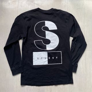 STUSSY - stussy ステューシー ロンt ブラック S tシャツ ストリート ロゴ