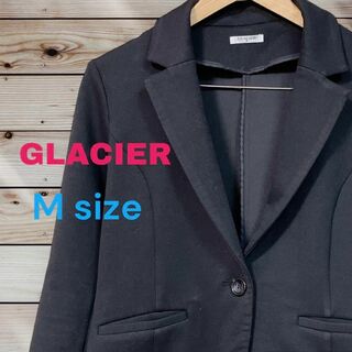 グラシア(GLACIER)のグラシア　レディース　テーラードジャケット　黒　M ブラック　スーツ　通勤　就活(テーラードジャケット)