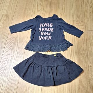 ケイトスペードニューヨーク(kate spade new york)のケイトスペード　ベビー服　80  長袖　チュニック　スカート　女の子　まとめ売り(Ｔシャツ)