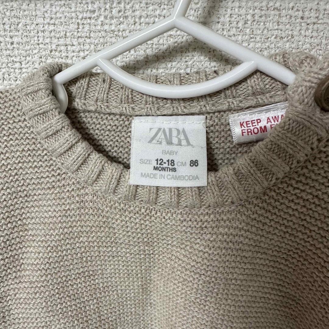 ZARA KIDS(ザラキッズ)のZARA ニット 12～18m 86cm キッズ/ベビー/マタニティのベビー服(~85cm)(ニット/セーター)の商品写真