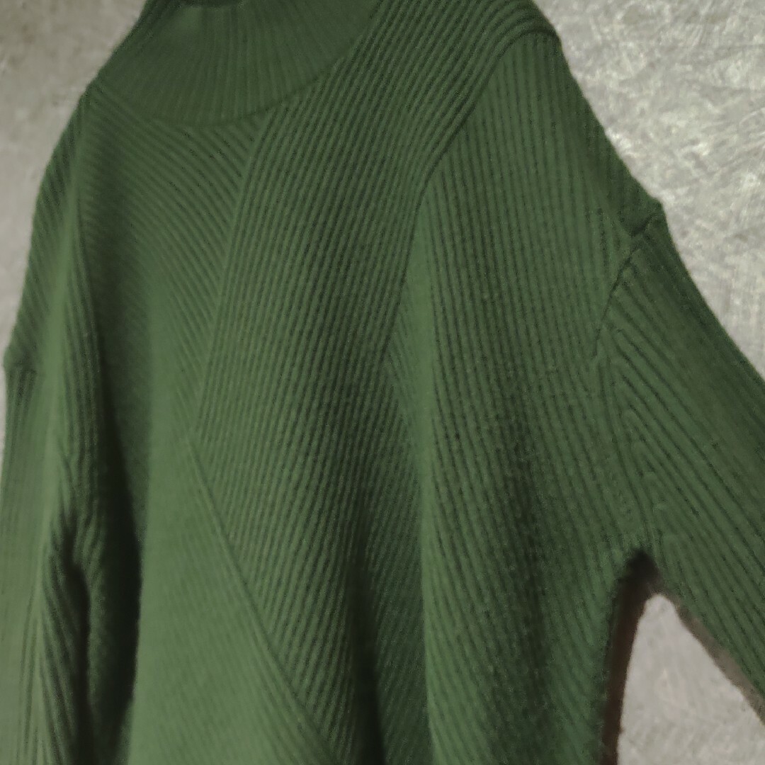 ELEGARMENT ニット　セーター　長袖　グリーン　36グリーン レディースのトップス(ニット/セーター)の商品写真