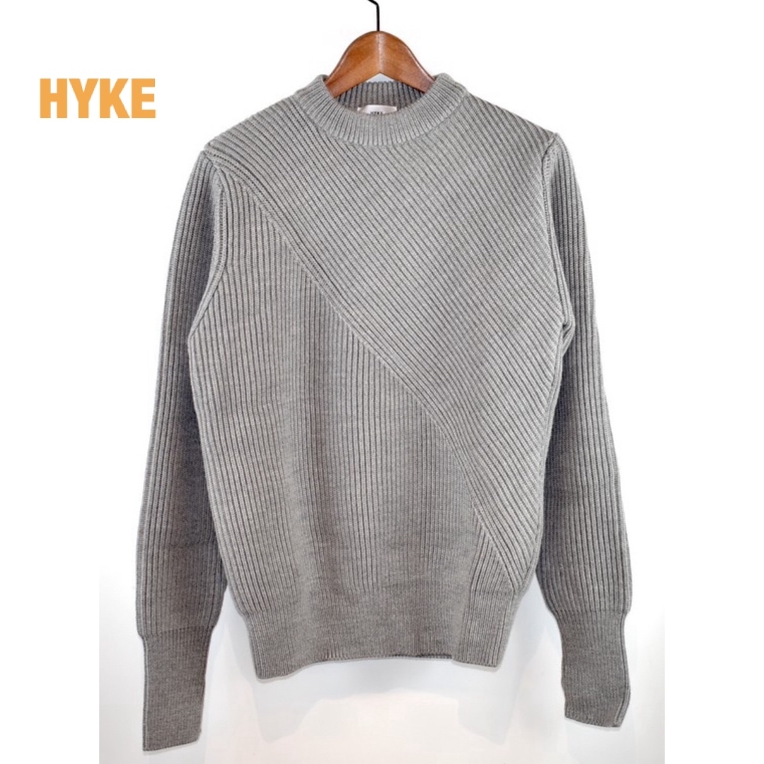 HYKE(ハイク)のhyke リブクルーネックニット メンズのトップス(ニット/セーター)の商品写真