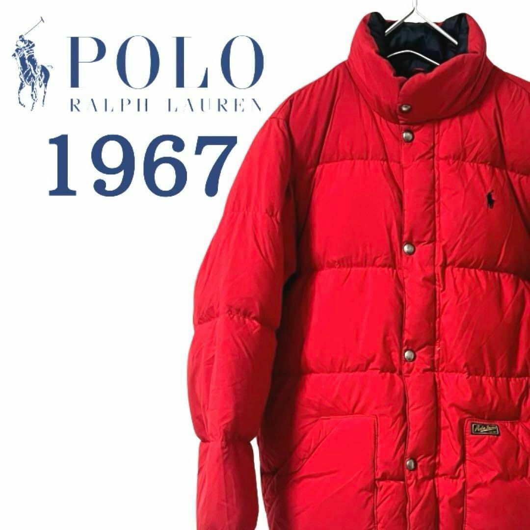 POLO RALPH LAUREN(ポロラルフローレン)の【ポロラルフローレン】ダウンジャケット 1967レッド L(14-16) キッズ/ベビー/マタニティのキッズ服女の子用(90cm~)(ジャケット/上着)の商品写真