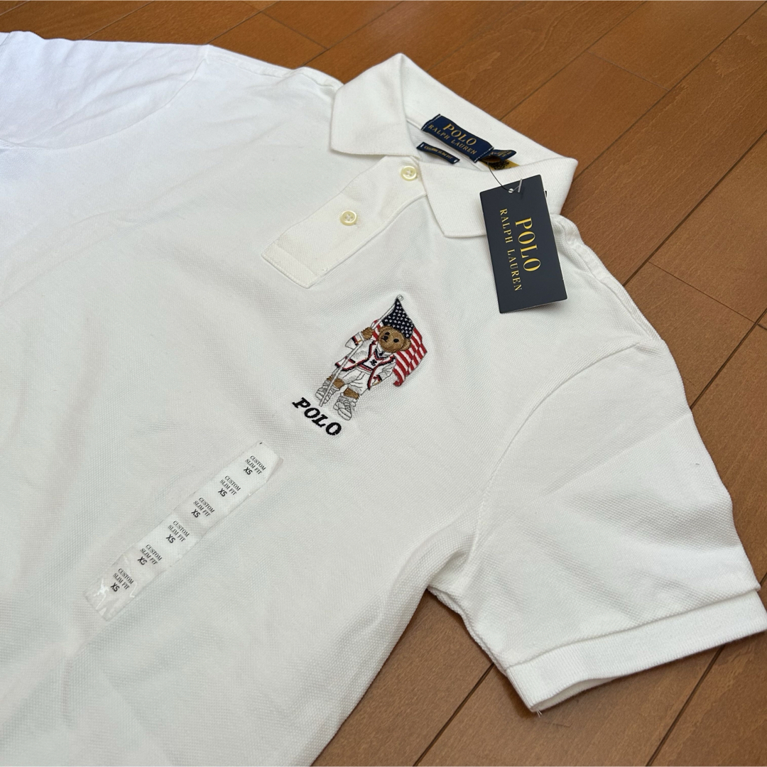 Ralph Lauren(ラルフローレン)の新品 90s POLO Ralph Lauren ポロベア 半袖ポロシャツ 白 メンズのトップス(ポロシャツ)の商品写真