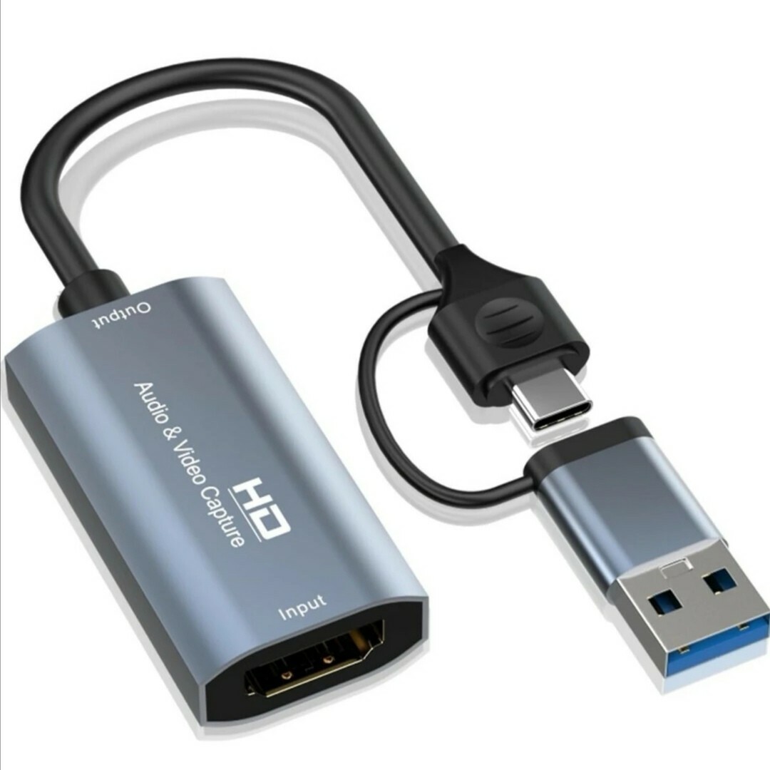 HDMI キャプチャーボード Switch対応  1080P60Hz 電源不要 スマホ/家電/カメラのPC/タブレット(PC周辺機器)の商品写真