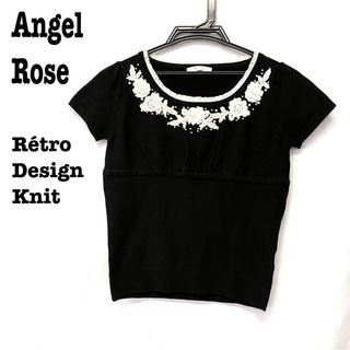 美品【angel rose 】 花柄ニット レトロニット ゴシック　もこもこ(ニット/セーター)