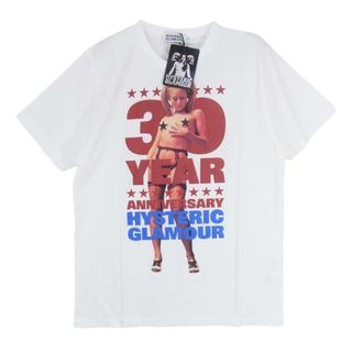 HYSTERIC GLAMOUR - HYSTERIC GLAMOUR ヒステリックグラマー 0243CT20 30周年 ANY WOMAN TEE プリント 半袖 Tシャツ トートバッグ付き ホワイト系 L【新古品】【未使用】【中古】