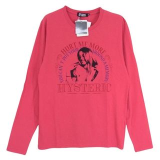 ヒステリックグラマー(HYSTERIC GLAMOUR)のHYSTERIC GLAMOUR ヒステリックグラマー 4CL-5352 ガール プリント 長袖 Tシャツ ピンク系 M【中古】(シャツ)