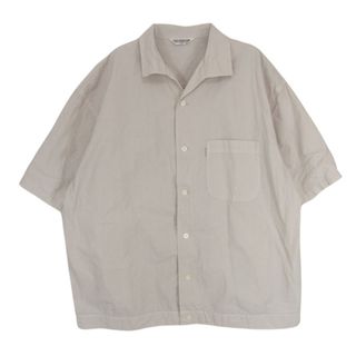 クーティー(COOTIE)のCOOTIE クーティー 21SS CTE-21S406 GarmentDyed OPEN-NECK S/S SHIRT コットン リネン 半袖 ワークシャツ ベージュ系 L【中古】(シャツ)