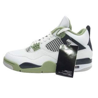 ナイキ(NIKE)のNIKE ナイキ スニーカー AQ9129-103 WMNS Air Jordan 4 Oil Green ウィメンズ エアジョーダン4 オイルグリーン スニーカー ホワイト系 ライトグリーン系 28cm【新古品】【未使用】【中古】(スニーカー)