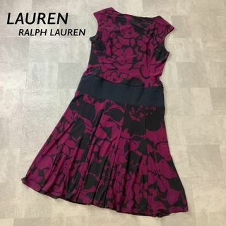 美品 LAUREN RALPH LAUREN 総柄 ノースリーブ ワンピース(その他)