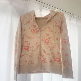 ユニクロ(UNIQLO)のユニクロ　花柄パーカー　(パーカー)