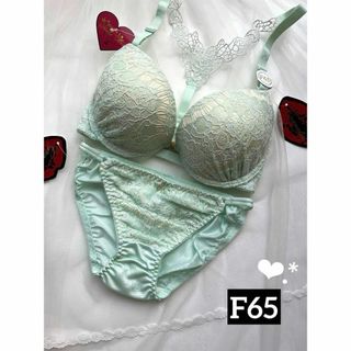 ブラショーツセット…•᎑•… F65フロントホック◇◇単品シリーズF65_25(ブラ&ショーツセット)