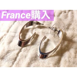 【新品送料無料❗️】フランス購入 シルバーカラー デザイン ピアス アクセサリー(ピアス)