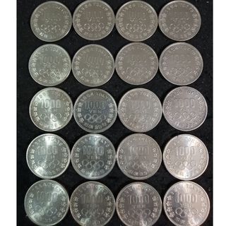 銀貨 東京オリンピック1000円銀貨 20枚 silver925 銀貨状態綺麗(金属工芸)