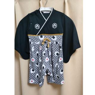 袴ロンパース　90　おにぎり柄【中古品】