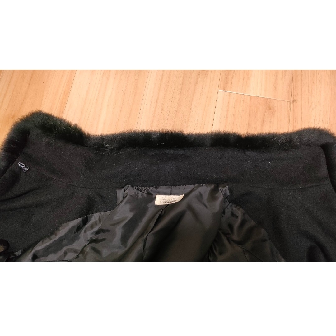 ファーコート　ブラック　R★JEAN&LOUIS【中古品】 レディースのジャケット/アウター(毛皮/ファーコート)の商品写真