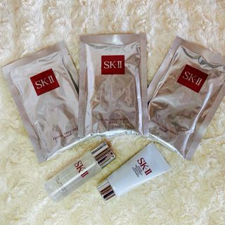 エスケーツー(SK-II)のエスケーツーフェイシャルトリートメント マスク　3枚　ふきとり化粧水　洗顔 (パック/フェイスマスク)