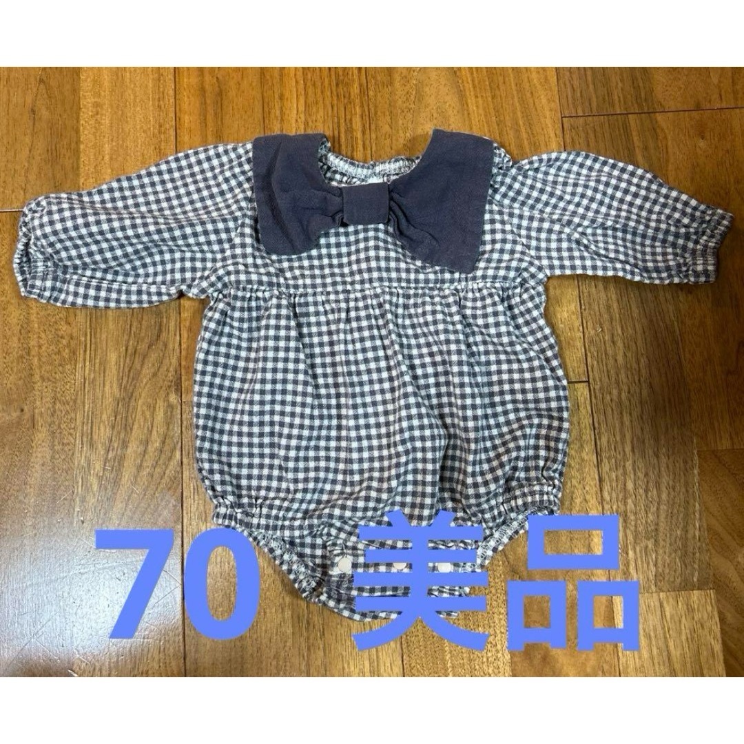 futafuta(フタフタ)のフタフタ　ロンパース　70 バースデイ　しまむら　春 キッズ/ベビー/マタニティのベビー服(~85cm)(ロンパース)の商品写真