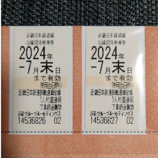 近鉄 株主優待乗車券 2枚 セット 優待券(鉄道乗車券)