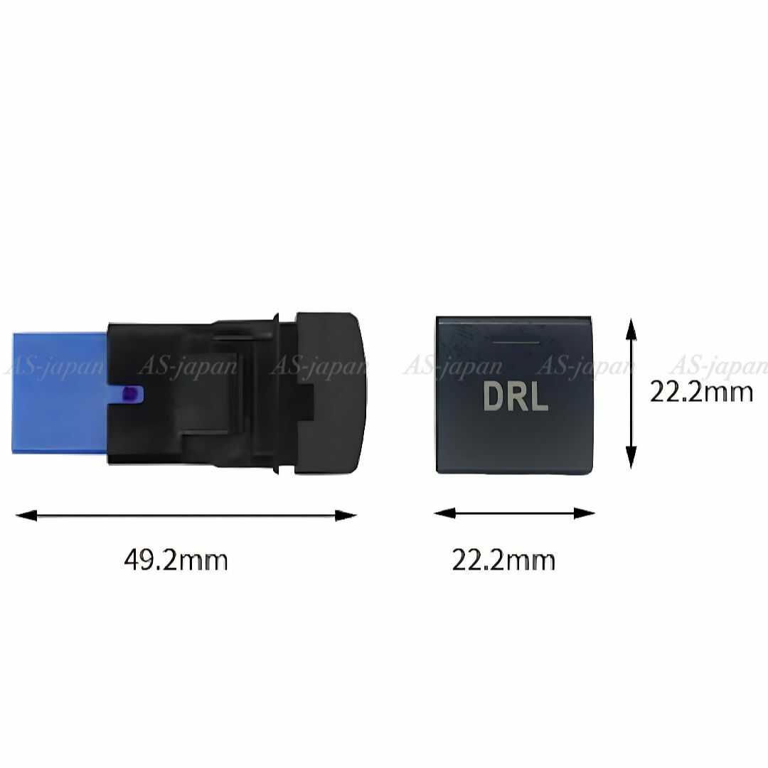 トヨタ車 純正風 プッシュスイッチ Cタイプ 【 DRL 】 自動車/バイクの自動車(車種別パーツ)の商品写真