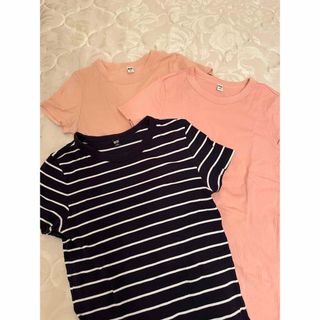 ユニクロ(UNIQLO)のUNIQLO 半袖リブTシャツ3枚（S2枚、M1枚）(Tシャツ(半袖/袖なし))