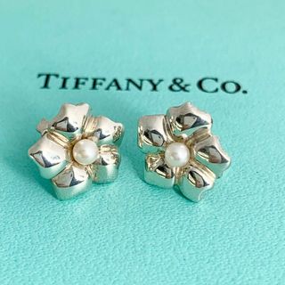 ティファニー(Tiffany & Co.)のティファニー ヴィンテージ パール フラワー ピアス コンビ 希少 cs4(ピアス)