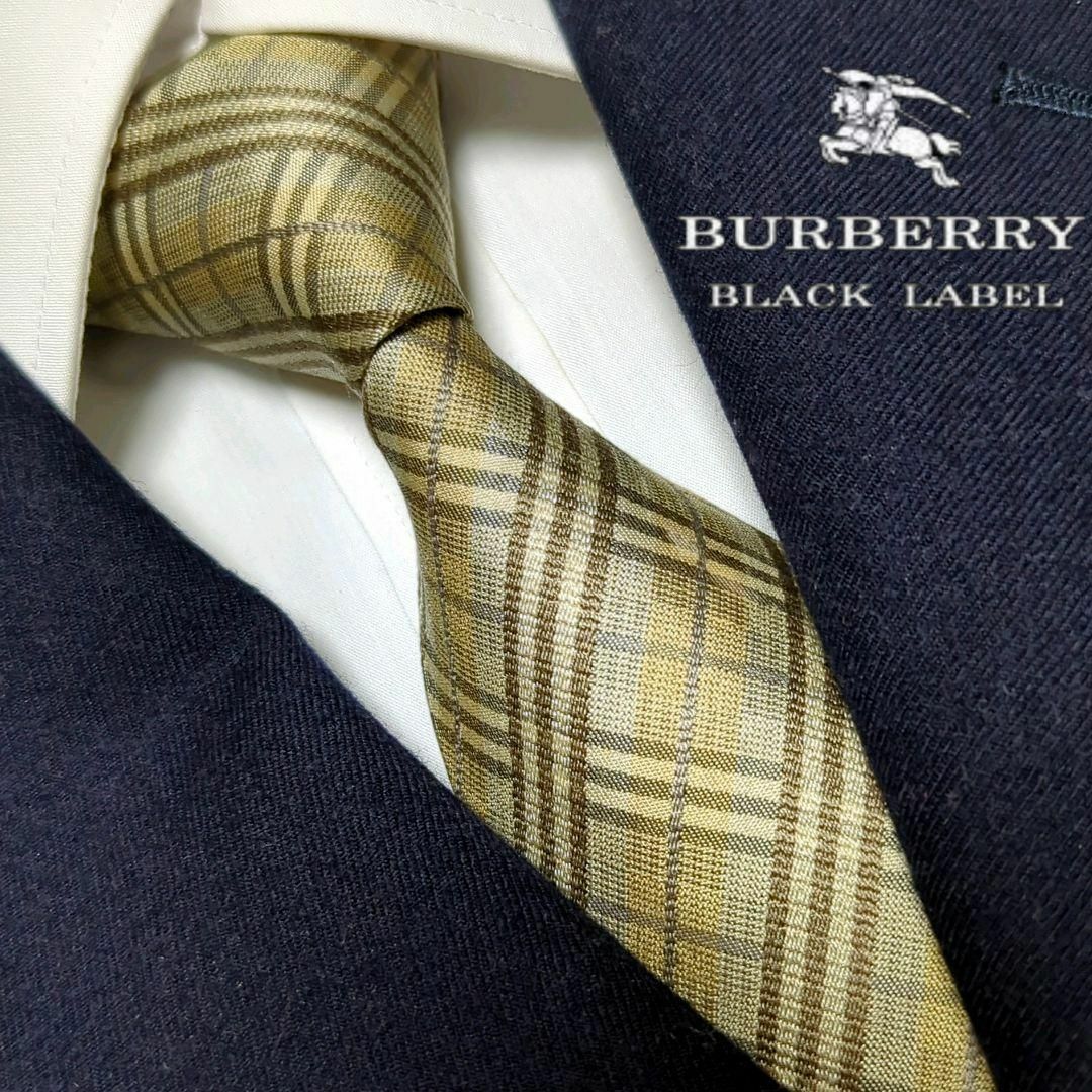 BURBERRY BLACK LABEL(バーバリーブラックレーベル)のバーバリーブラックレーベル ネクタイ ノバチェック調 ハイブランド 高級シルク メンズのファッション小物(ネクタイ)の商品写真