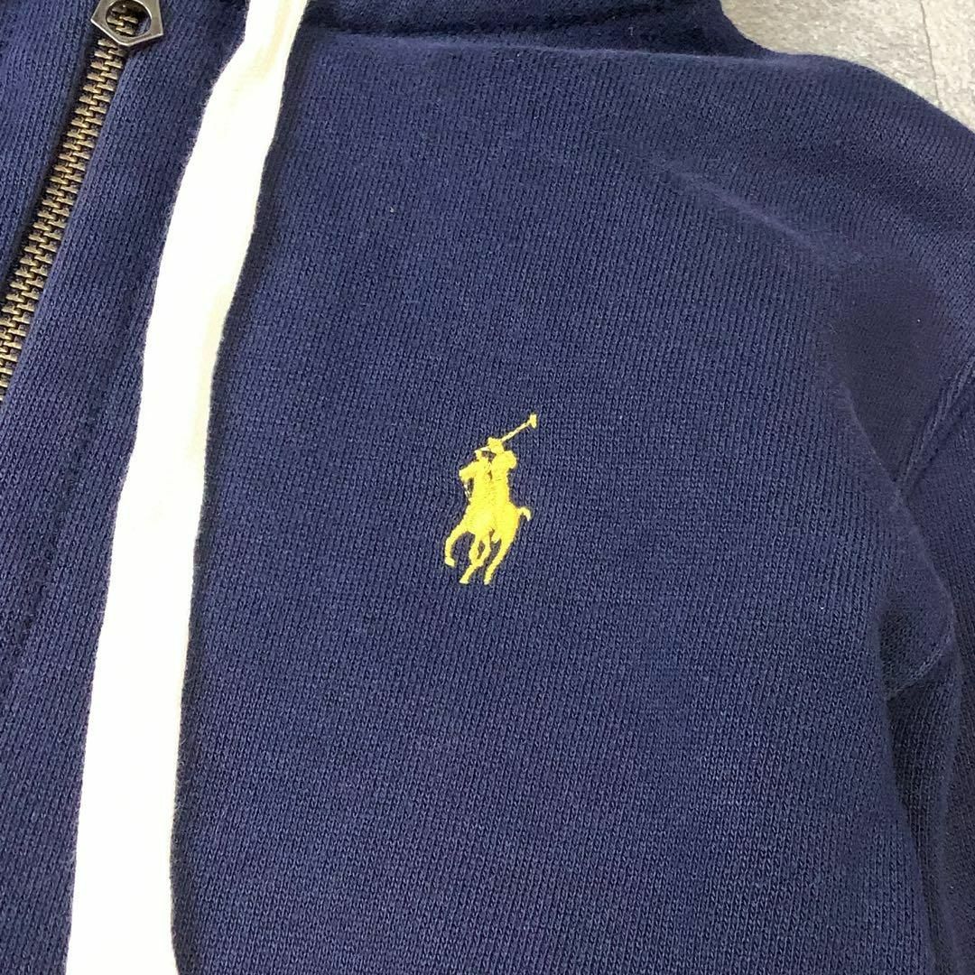 Ralph Lauren(ラルフローレン)のRALPH LAUREN ワンポイント 刺繍 ジップアップ パーカー ネイビー レディースのトップス(パーカー)の商品写真