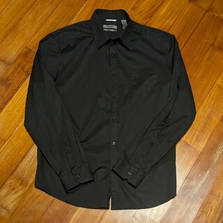 ダナキャランニューヨーク(DKNY)のDKNY　ブロードブラックシャツ　ＸＬ(シャツ)