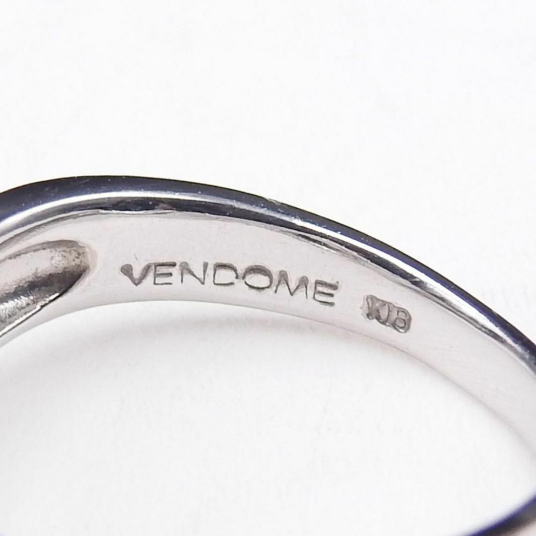 Vendome Aoyama(ヴァンドームアオヤマ)のVENDOME K18WG ダイヤモンドリング JP 2.5号 ピンキーリング レディースのアクセサリー(リング(指輪))の商品写真