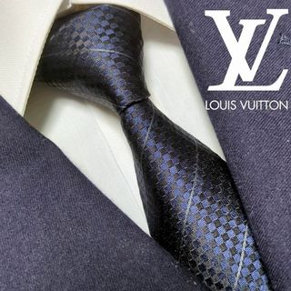 ルイヴィトン(LOUIS VUITTON)のルイヴィトン ネクタイ マイクロダミエ モノグラム ストライプ ハイブランド(ネクタイ)