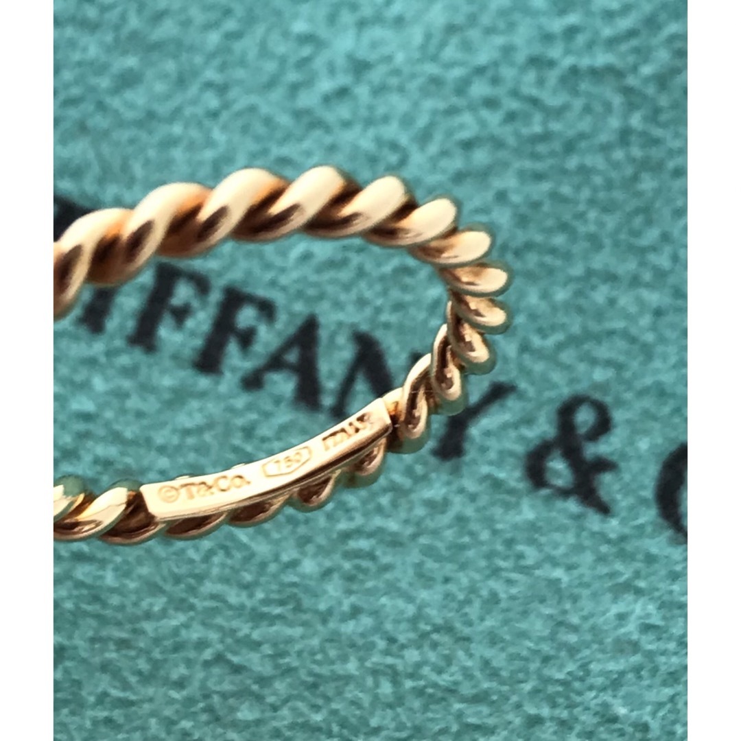 Tiffany & Co. - Tiffany K18YG ナロー ツイストリング 7号の Tiffany & Co. - Tiffany K18YG ナロー ツイストリング 7号の